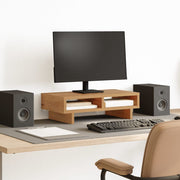 Vidaxl monitorstandaard 50x27x15 cm bewerkt hout artisanaal eikenkleur - afbeelding 1