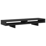 Vidaxl monitorstandaard 100x27x15 cm bewerkt hout zwart - afbeelding 2