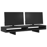 Vidaxl monitorstandaard 100x27x15 cm bewerkt hout zwart - afbeelding 3