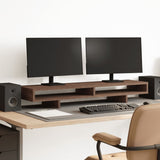 Vidaxl monitorstandaard 100x27x15 cm bewerkt hout bruin eikenkleurig - afbeelding 1