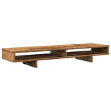 Vidaxl monitorstandaard 100x27x15 cm bewerkt hout oud houtkleurig - afbeelding 2