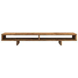 Vidaxl monitorstandaard 100x27x15 cm bewerkt hout oud houtkleurig - afbeelding 3