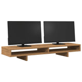 Vidaxl monitorstandaard 100x27x15 cm bewerkt hout artisanaal eiken - afbeelding 3