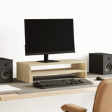 Vidaxl monitorstandaard 54x22x15 cm bewerkt hout sonoma eikenkleurig - afbeelding 1
