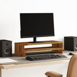 Vidaxl monitorstandaard 54x22x15 cm bewerkt hout oud houtkleurig - afbeelding 1