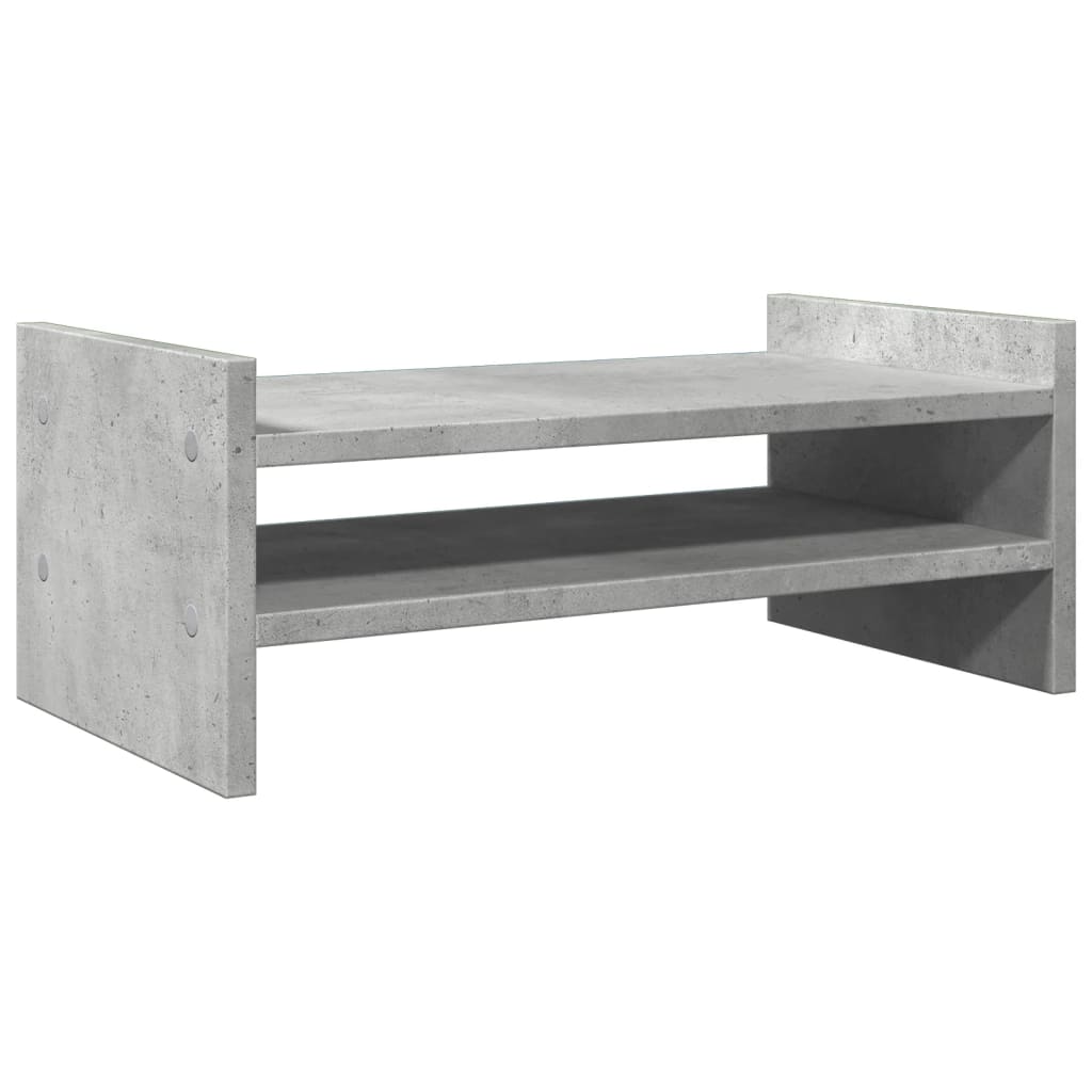 Vidaxl monitorstandaard 50x27x20 cm bewerkt hout betongrijs