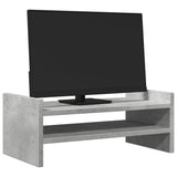 Vidaxl monitorstandaard 50x27x20 cm bewerkt hout betongrijs - afbeelding 3