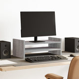 Vidaxl monitorstandaard 50x27x20 cm bewerkt hout grijs sonoma eiken - afbeelding 1