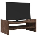 Vidaxl monitorstandaard 50x27x20 cm bewerkt hout bruin eikenkleurig - afbeelding 3