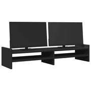 Vidaxl monitorstandaard 100x27x20 cm bewerkt hout zwart - afbeelding 3