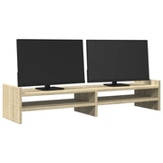 Vidaxl monitorstandaard 100x27x20 cm bewerkt hout sonoma eikenkleurig - afbeelding 3