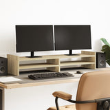 Vidaxl monitorstandaard 100x27x20 cm bewerkt hout sonoma eikenkleurig - afbeelding 1