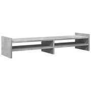 Vidaxl monitorstandaard 100x27x20 cm bewerkt hout betongrijs - afbeelding 2