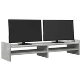 Vidaxl monitorstandaard 100x27x20 cm bewerkt hout betongrijs - afbeelding 3