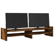 Vidaxl monitorstandaard 100x27x20 cm bewerkt hout gerookt eikenkleurig - afbeelding 3