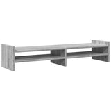 Vidaxl monitorstandaard 100x27x20 cm bewerkt hout grijs sonoma eiken - afbeelding 2