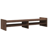 Vidaxl monitorstandaard 100x27x20 cm bewerkt hout bruin eikenkleurig - afbeelding 2