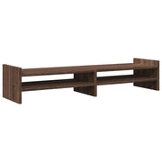 Vidaxl monitorstandaard 100x27x20 cm bewerkt hout bruin eikenkleurig - afbeelding 2