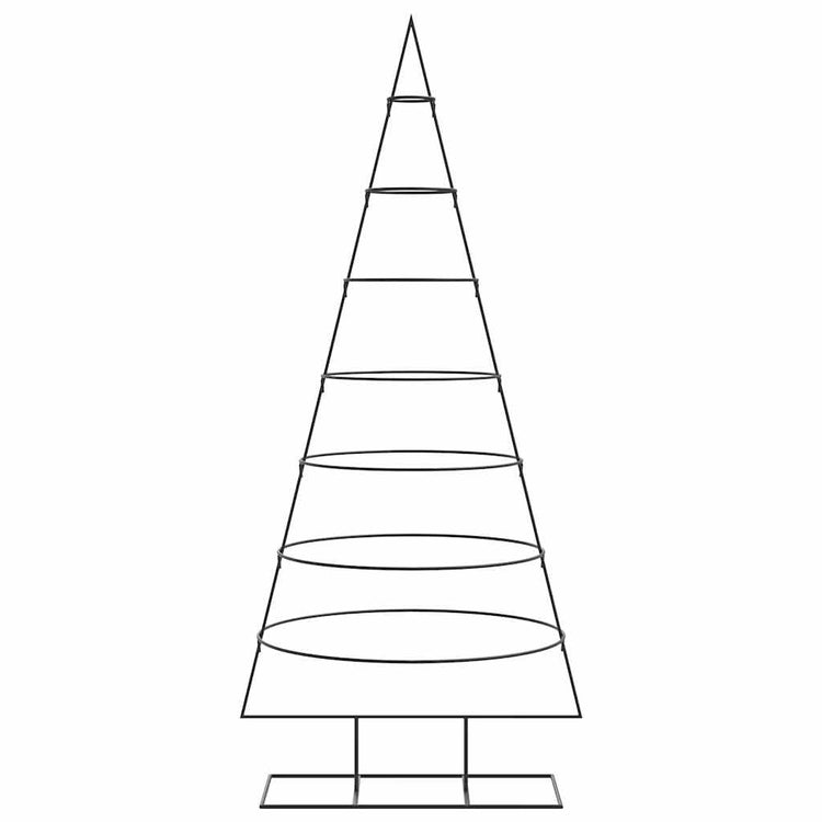 Vidaxl kerstdecoratie kerstboom 180 cm metaal zwart