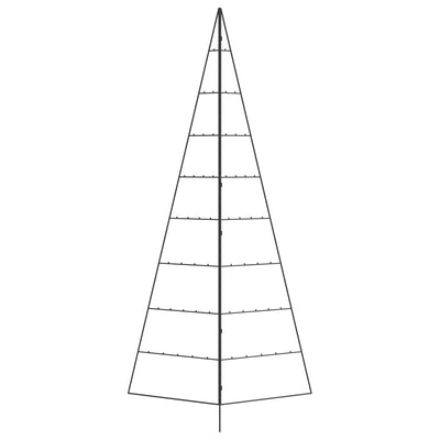 Vidaxl kerstdecoratie kerstboom 210 cm metaal zwart