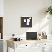 Vidaxl krijtbord met massief grenenhouten lijst 40x40 cm zwart - afbeelding 1