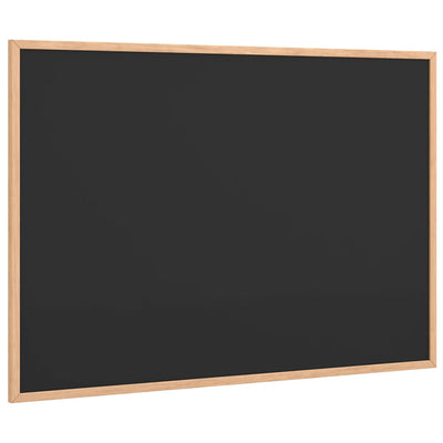 Vidaxl krijtbord met massief grenenhouten frame zwart 80x55 cm
