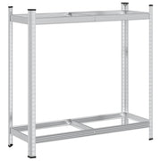 Vidaxl bandenrek 2-laags 110x40x109 cm staal zilverkleurig - afbeelding 2