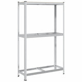 Vidaxl bandenrek 2-laags 110x40x180 cm staal bewerkt hout zilverkleur - afbeelding 2