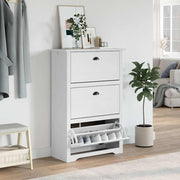 Vidaxl schoenenrek bodo 80x35x118 cm wit - afbeelding 3