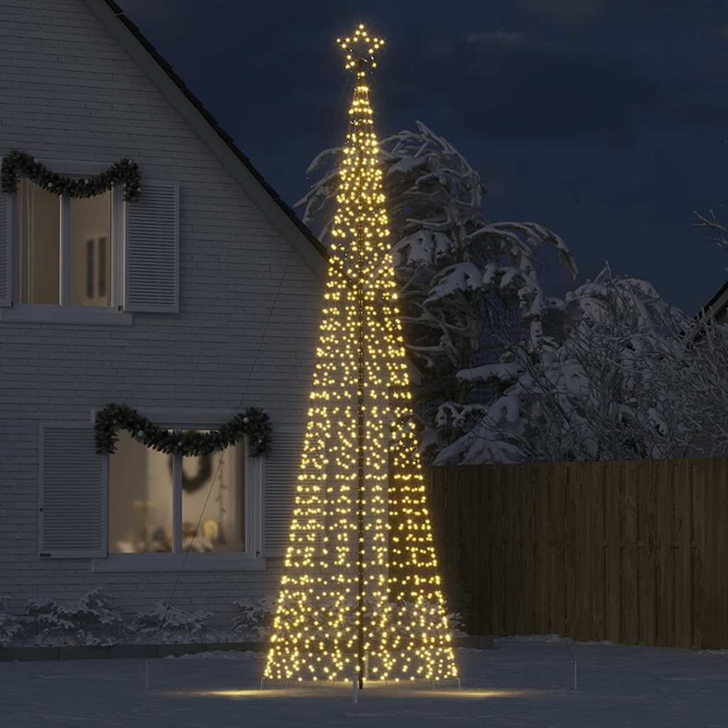 Vidaxl led-kerstboom met spikes 1534 leds warm wit 500 cm