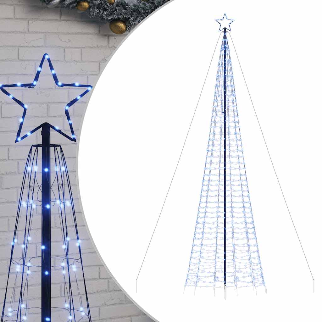 Vidaxl led-kerstboom met spikes 1534 leds 500 cm blauw