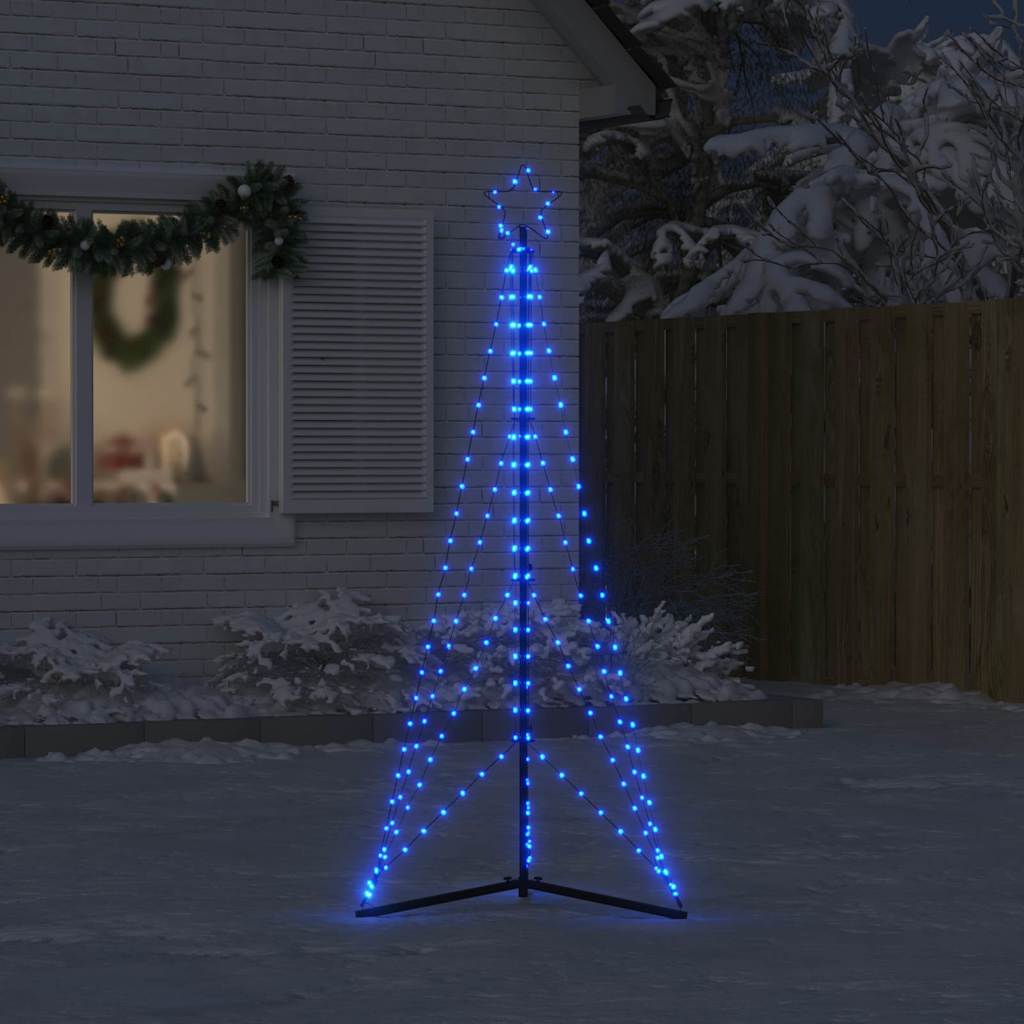 Vidaxl led-kerstboom 363 leds 182 cm blauw