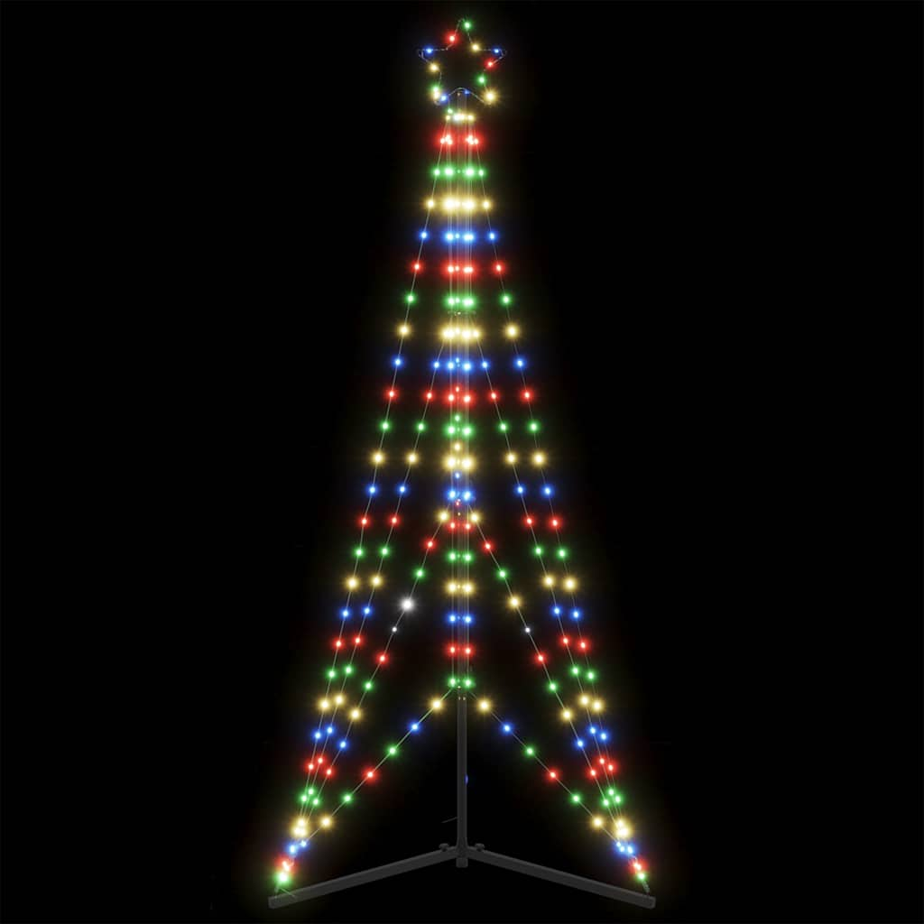 Vidaxl led-kerstboom 363 leds kleurrijk 182 cm