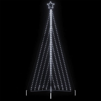 Vidaxl led-kerstboom 570 leds koud wit 399 cm