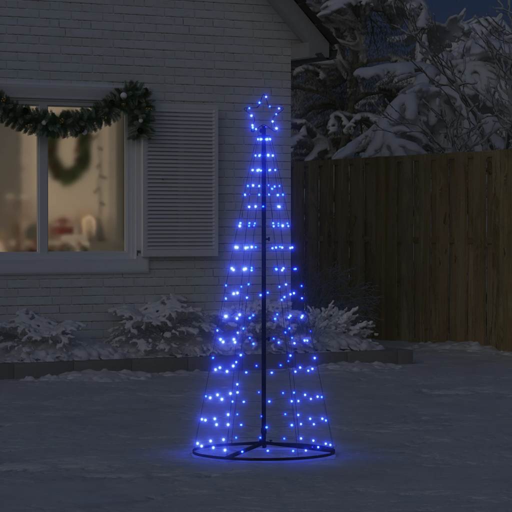 Vidaxl led-kerstboom 200 leds 182 cm blauw