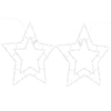 Vidaxl kerstverlichting ster silhouet 2 st 50 leds warm wit