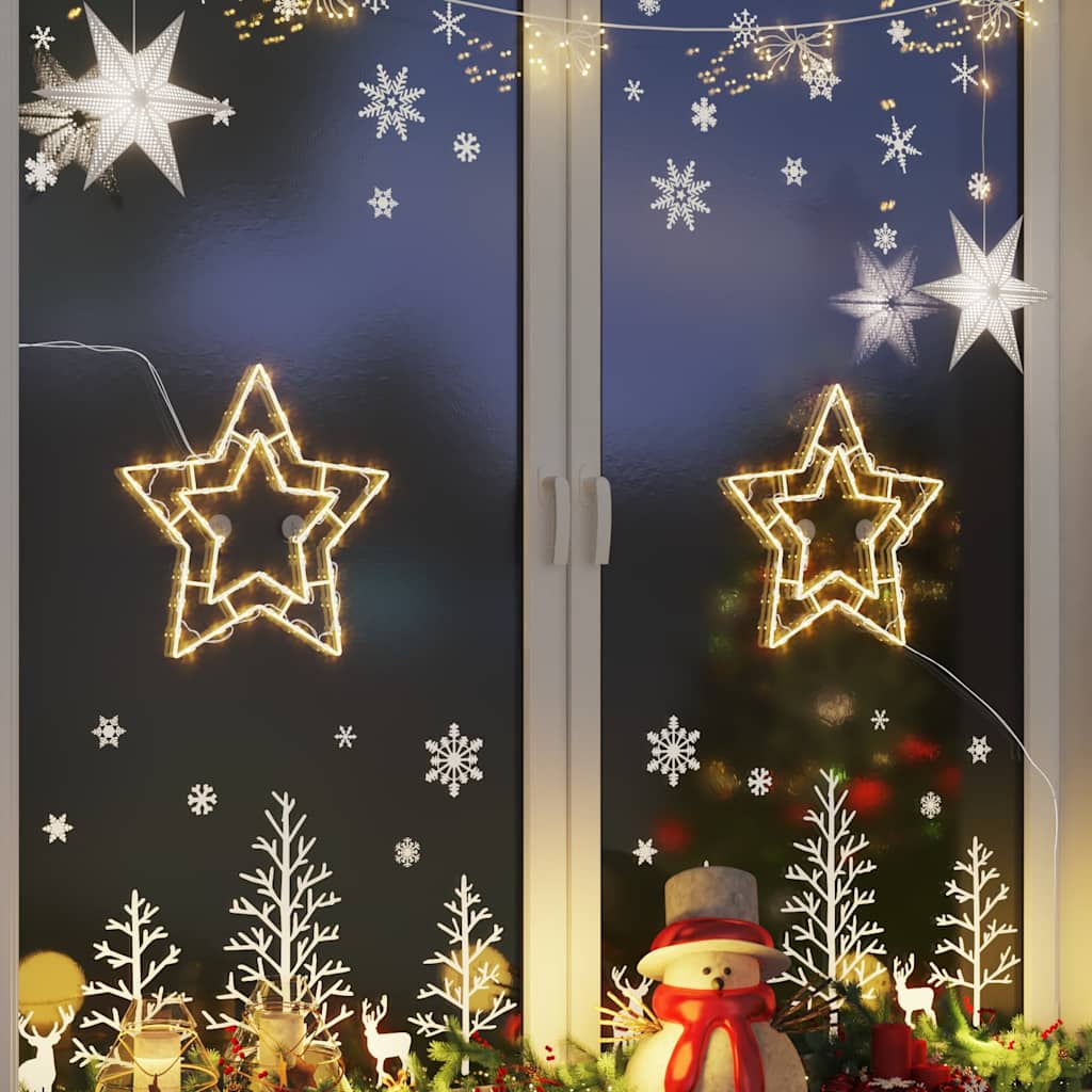 Vidaxl kerstverlichting ster silhouet 2 st 50 leds warm wit