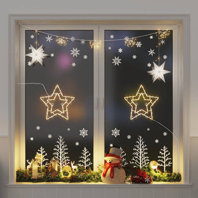 Vidaxl kerstverlichting ster silhouet 2 st 50 leds warm wit