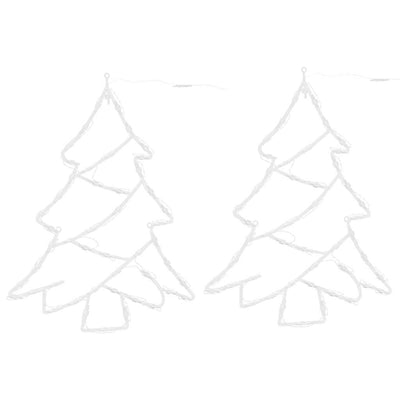 Vidaxl kerstverlichting kerstboom silhouet 2 st 50 leds warm wit