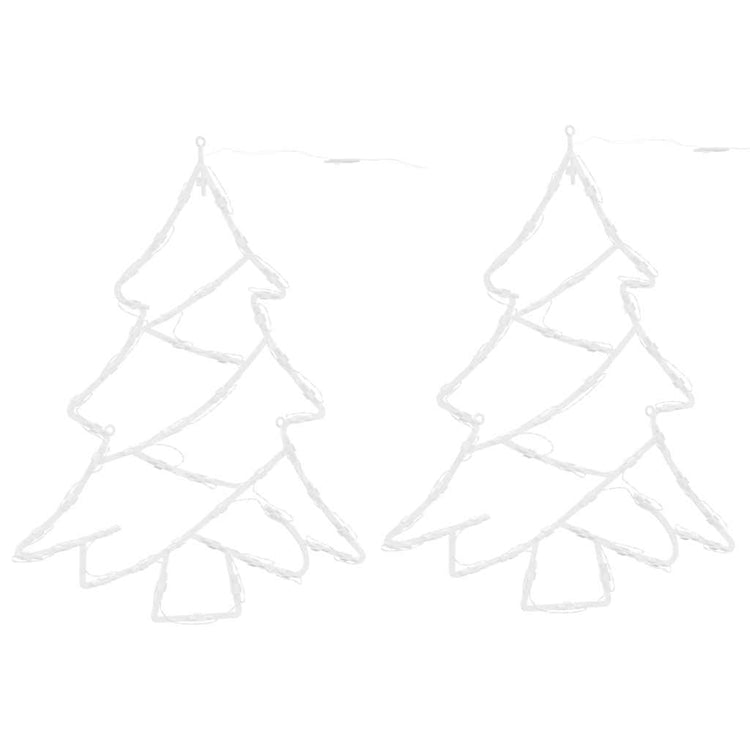 Vidaxl kerstverlichting kerstboom silhouet 2 st 50 leds warm wit