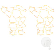 Vidaxl kerstverlichting silhouet van de kerstman2 st 35 leds warm wit - afbeelding 2