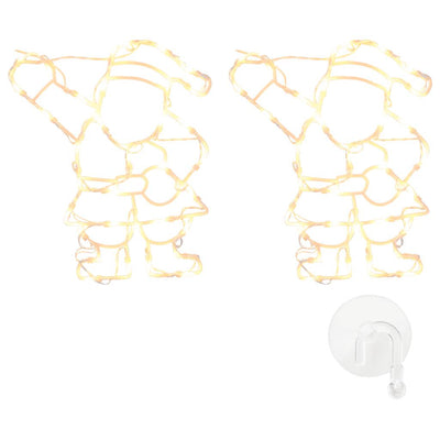Vidaxl kerstverlichting silhouet van de kerstman2 st 35 leds warm wit