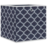 Vidaxl opbergboxen 10 st inklapbaar 32x32x32 cm ongeweven stof blauw - afbeelding 3