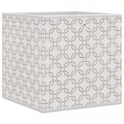 Vidaxl opbergboxen 4 st inklapbaar 32x32x32 cm ongeweven stof crème - afbeelding 3