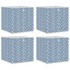 Vidaxl opbergboxen 4 st inklapbaar 32x32x32 cm ongeweven stof blauw