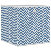 Vidaxl opbergboxen 4 st inklapbaar 32x32x32 cm ongeweven stof blauw - afbeelding 3