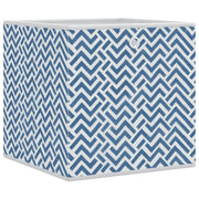 Vidaxl opbergboxen 10 st inklapbaar 32x32x32 cm ongeweven stof blauw - afbeelding 3