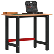 Vidaxl werkbank rechthoekig 100x60x81,5 cm massief beukenhout - afbeelding 1
