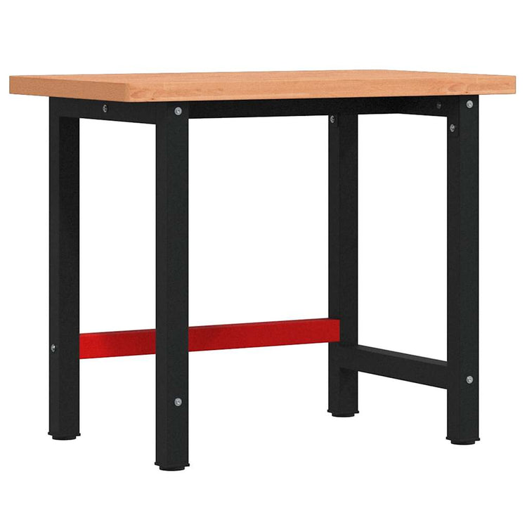 Vidaxl werkbank rechthoekig 100x60x83 cm massief beukenhout