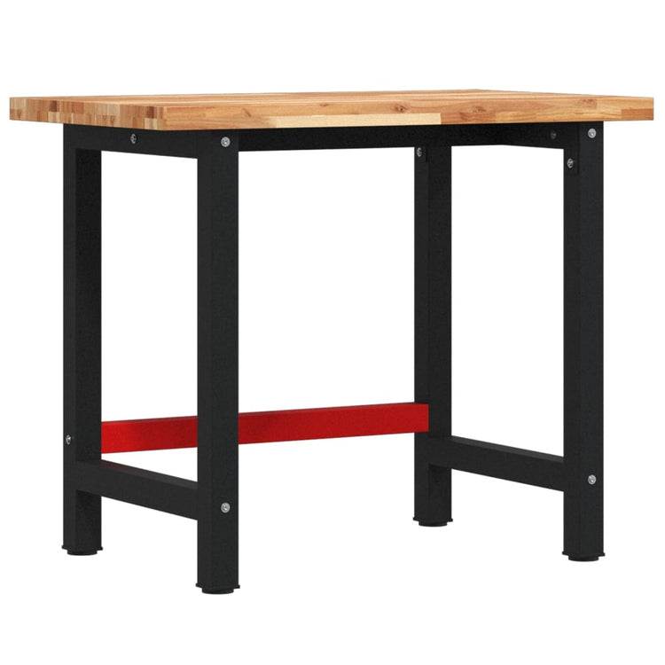 Vidaxl werkbank rechthoekig 100x60x83 cm massief acaciahout